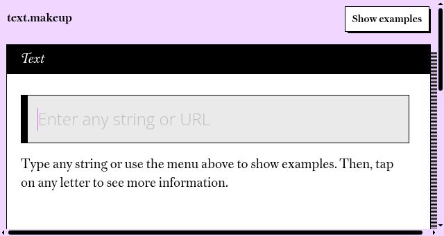 Screenshot of text.makeup