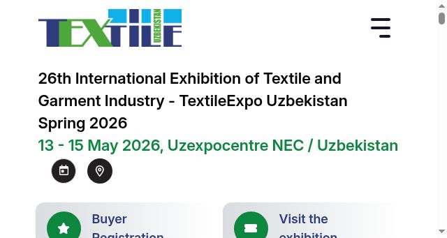 Screenshot of textileexpo.uz