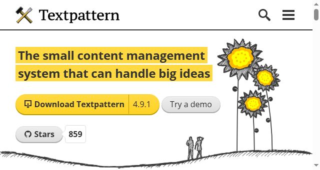 Screenshot of textpattern.com