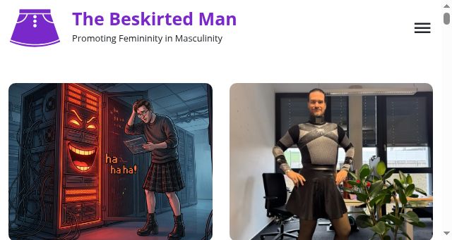 Screenshot of the-beskirted-man.com