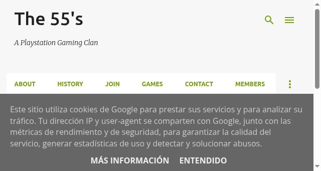 Screenshot of the55s.com