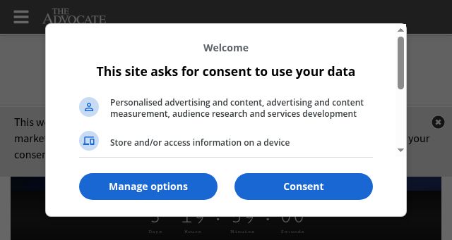 Screenshot of theadvocate.com