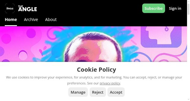 Screenshot of theangle.com