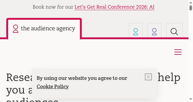 Screenshot of theaudienceagency.org
