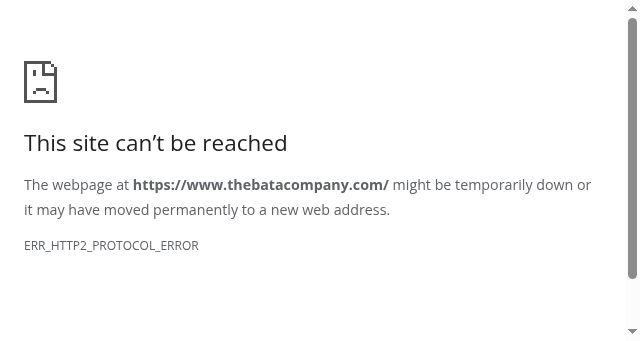 Screenshot of thebatacompany.com