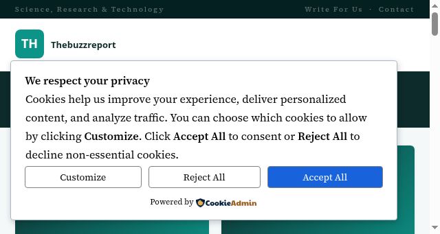 Screenshot of thebuzzreport.co.uk