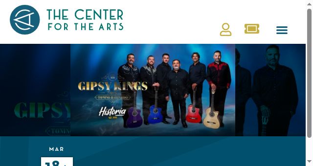 Screenshot of thecenterforthearts.org