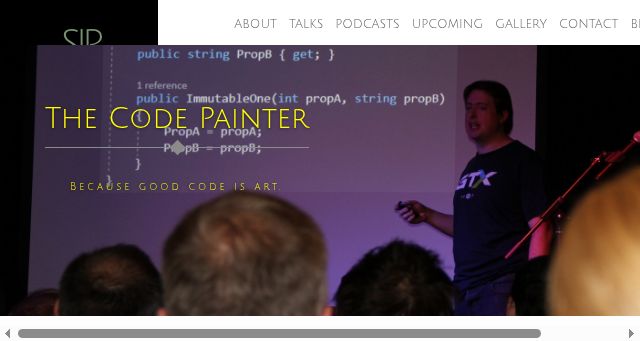 Screenshot of thecodepainter.co.uk