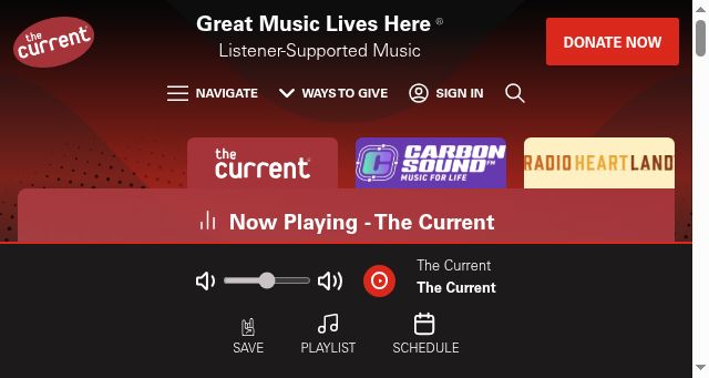 Screenshot of thecurrent.org