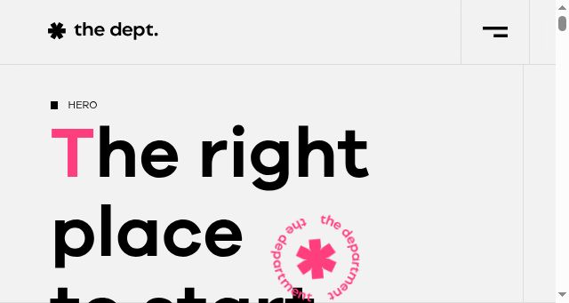 Screenshot of thedept.design