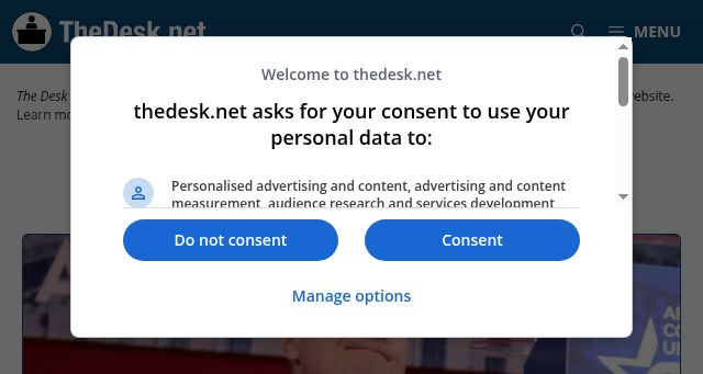 Screenshot of thedesk.net