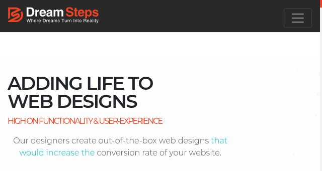 Screenshot of thedreamsteps.com
