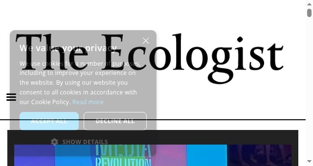 Screenshot of theecologist.org