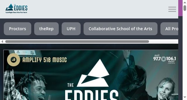 Screenshot of theeddiesawards.com