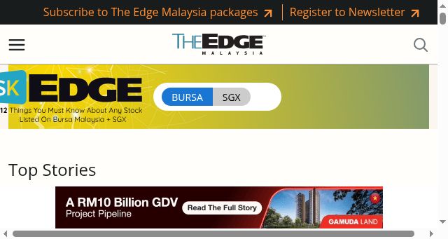 Screenshot of theedgemalaysia.com