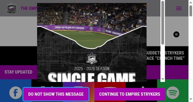 Screenshot of theempirestrykers.com