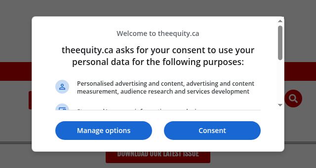 Screenshot of theequity.ca