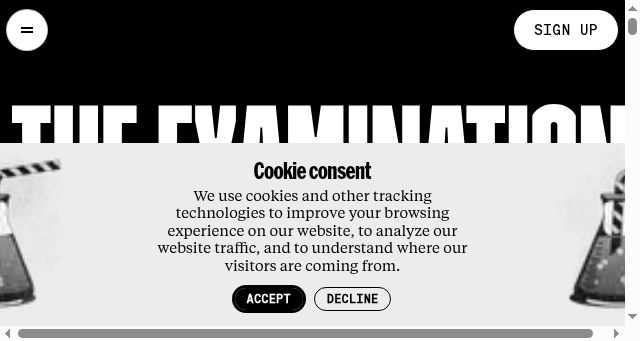 Screenshot of theexamination.org