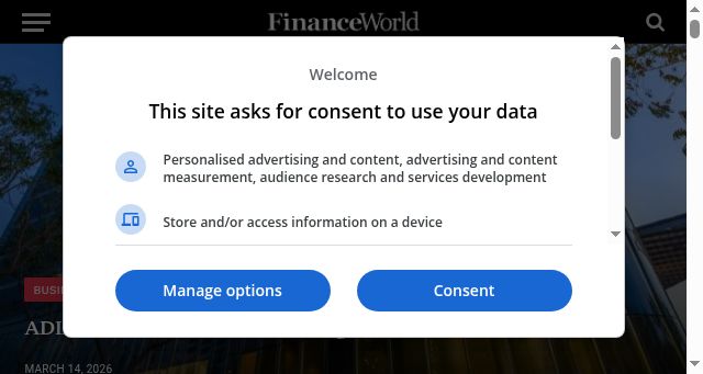 Screenshot of thefinanceworld.com