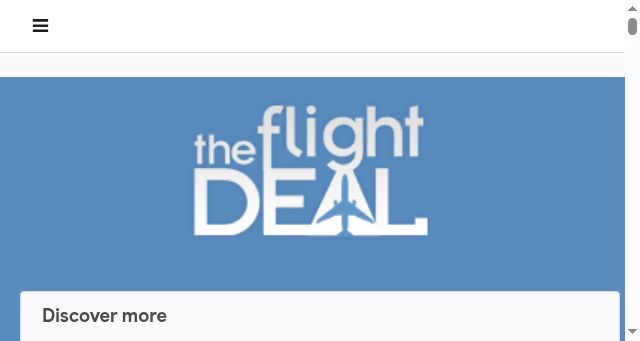 Screenshot of theflightdeal.com