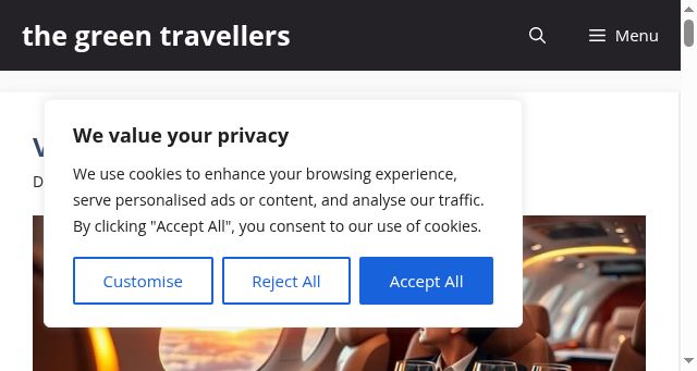 Screenshot of thegreentravellers.com