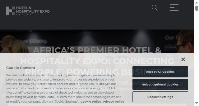 Screenshot of thehotelshowafrica.com