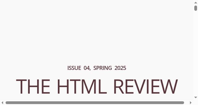 Screenshot of thehtml.review