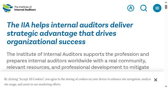 Screenshot of theiia.org