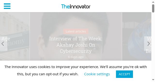 Screenshot of theinnovator.news
