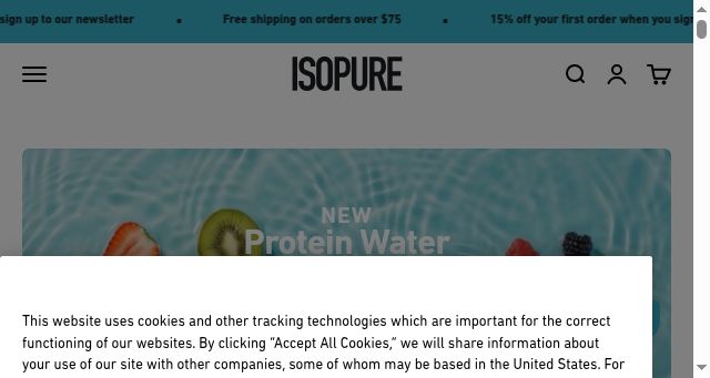 Screenshot of theisopurecompany.com