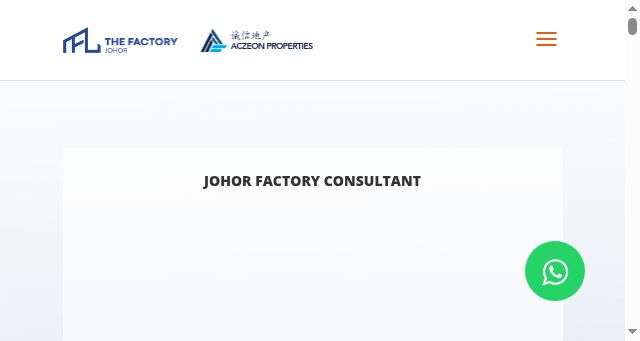 Screenshot of thejohorfactory.com