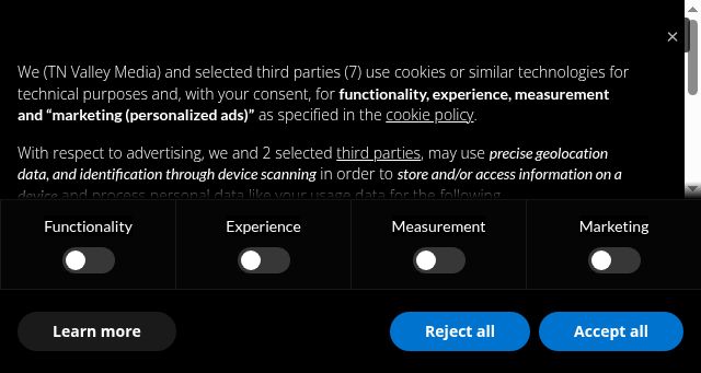Screenshot of themadisonrecord.com