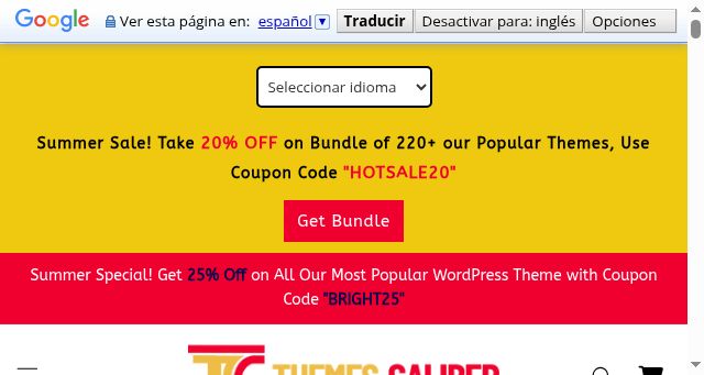 Screenshot of themescaliber.com