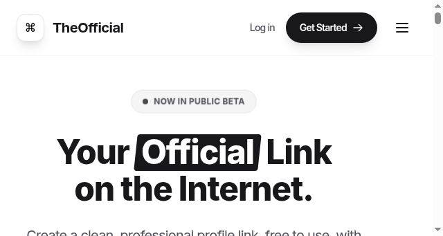 Screenshot of theofficial.app