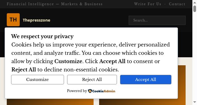 Screenshot of thepresszone.co.uk