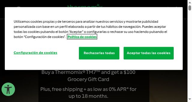 Screenshot of thermomix.com