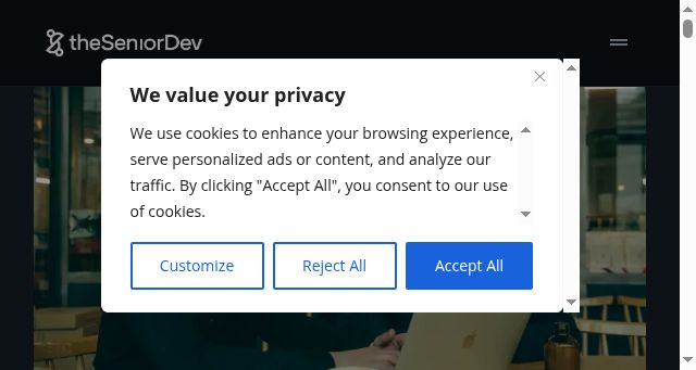Screenshot of theseniordev.com