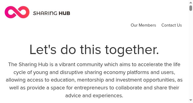 Screenshot of thesharinghub.com.au