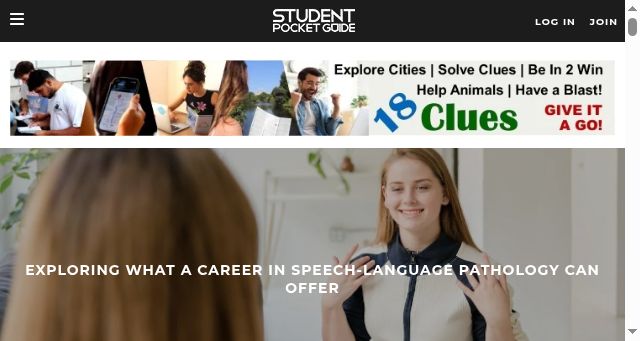 Screenshot of thestudentpocketguide.com