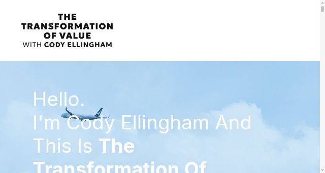 Screenshot of thetransformationofvalue.com