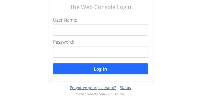 Screenshot of thewebconsole.com