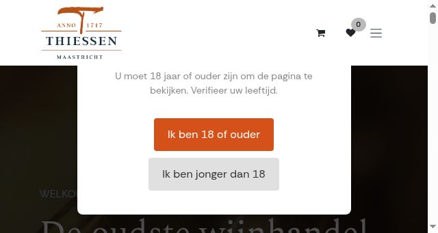 Screenshot of thiessen.nl