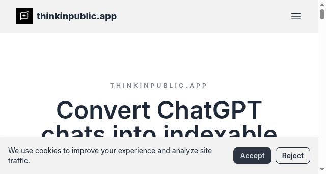 Screenshot of thinkinpublic.app