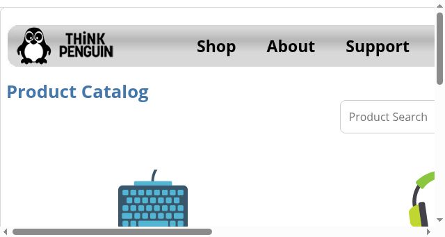 Screenshot of thinkpenguin.com