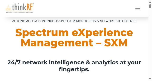 Screenshot of thinkrf.com