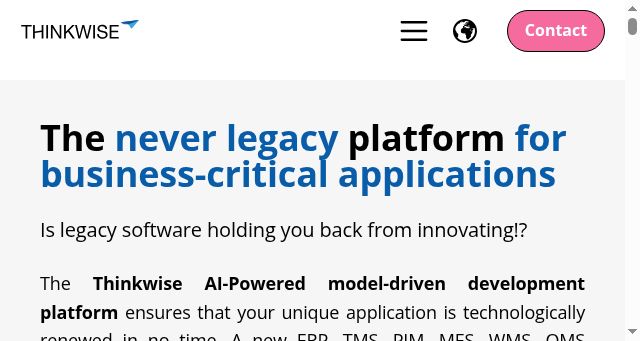 Screenshot of thinkwisesoftware.com