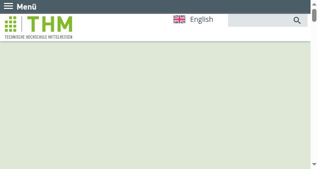Screenshot of thm.de