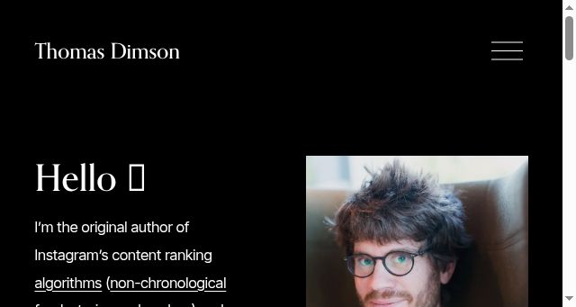 Screenshot of thomasdimson.com