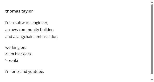 Screenshot of thomasgtaylor.com