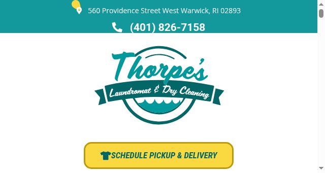 Screenshot of thorpeslaundry.com